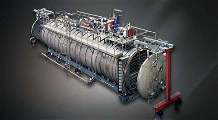 Tipo de lote horizontal del secador de tambor del vacío del producto alimenticio de la agua caliente